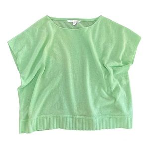 Diane Von Furstenberg Green Cashmere Poncho Saiko Sweater Top sz M/L